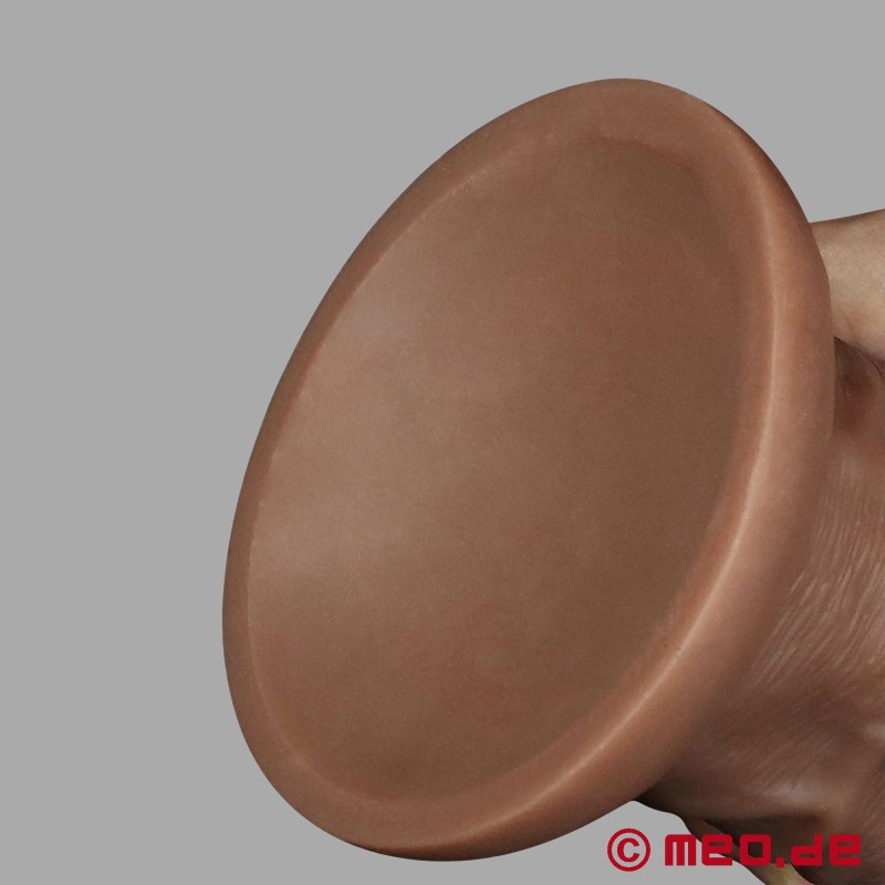 Realistisk Chubby Dildo - 26,5 cm - Brun, stor, flexibel - 7