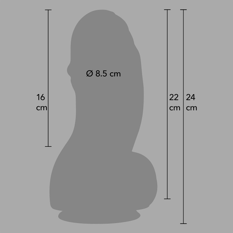 Fat Boys™ – Vinyl Dildo Ø 7 cm – Kurzer, dicker Dildo mit Saugnapf - 7
