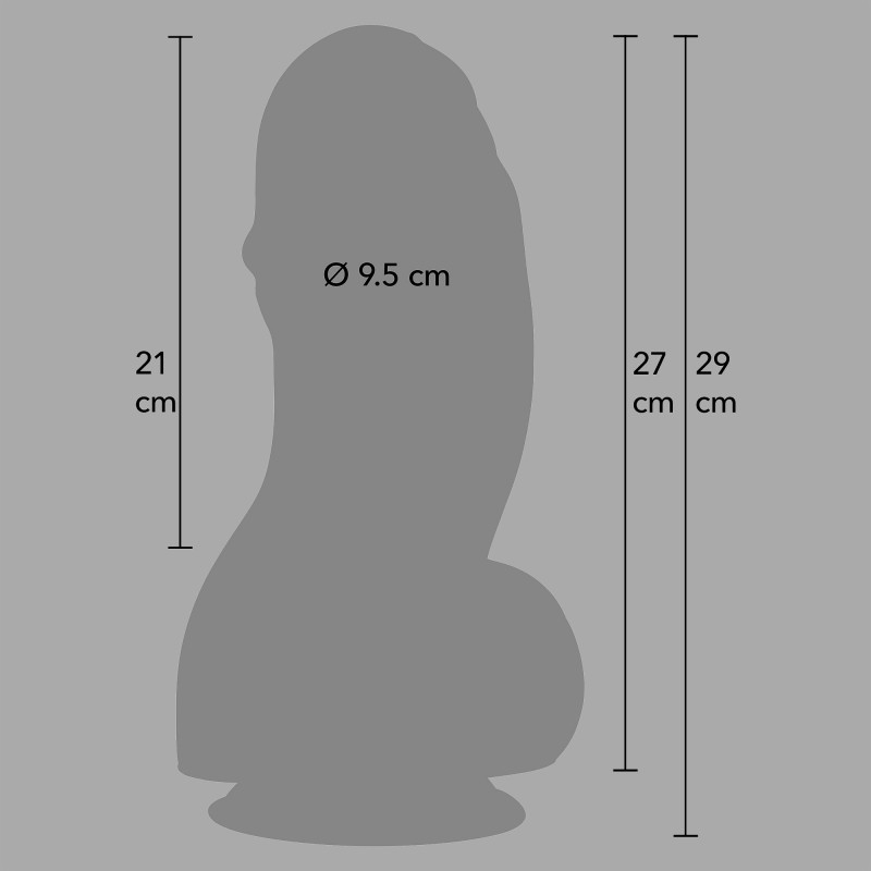 Fat Boys™ – Gode en vinyle Ø 9,5 cm – Gode court et épais avec ventouse - 7