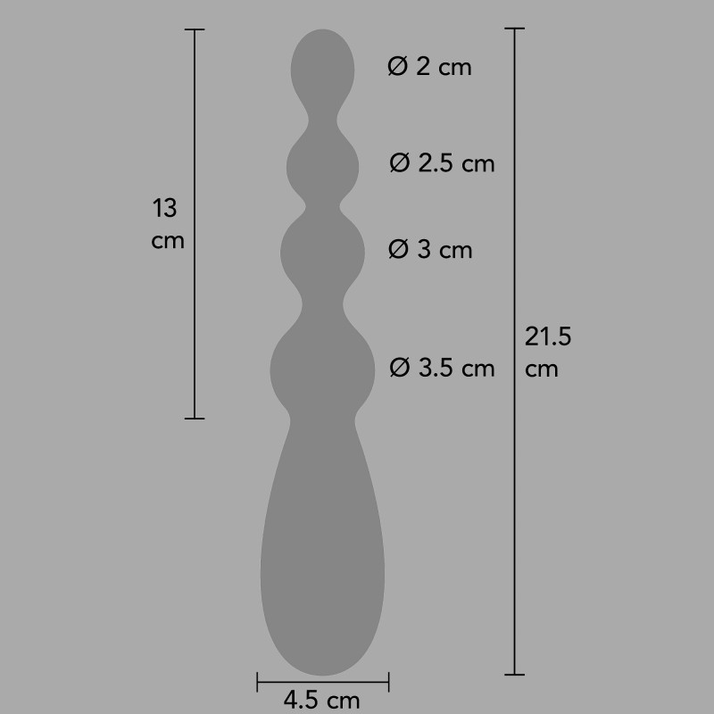 Tetra Thrill™ - anale vibrator met vier vibrerende kralen - 5