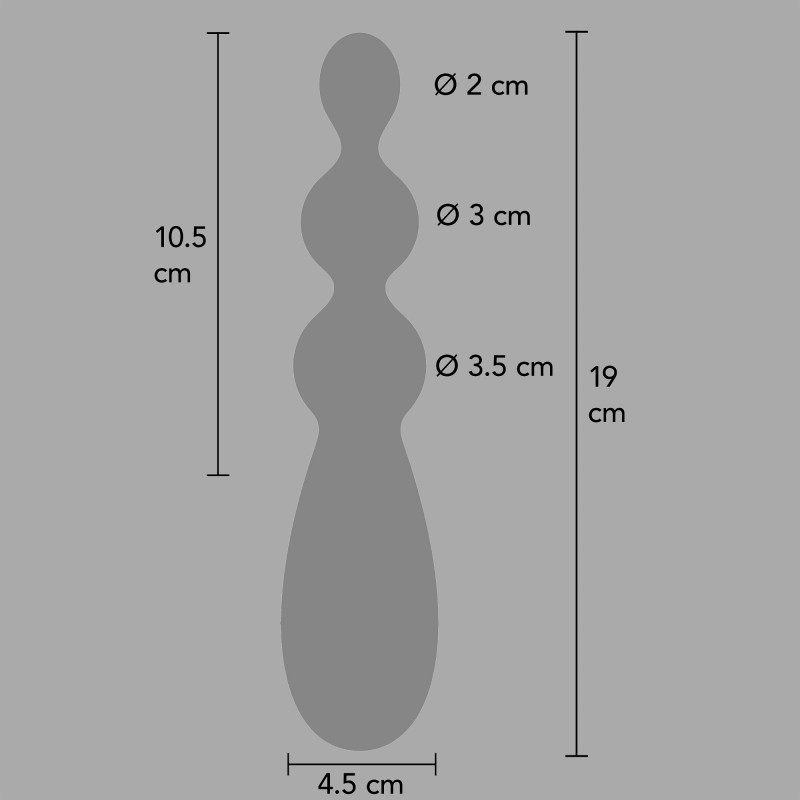 Triple Thrill™ - analvibrator med tre vibrerende kuler - 5