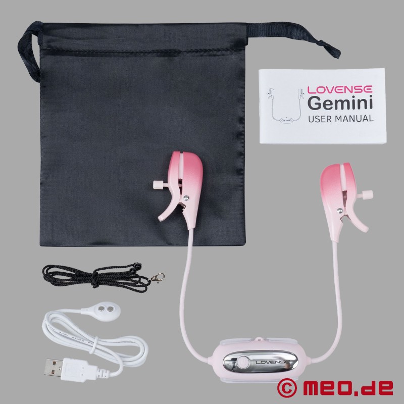 Lovense® Gemini™ meme kelepçeleri - uygulama kontrollü, titreşimli kelepçeler - 7