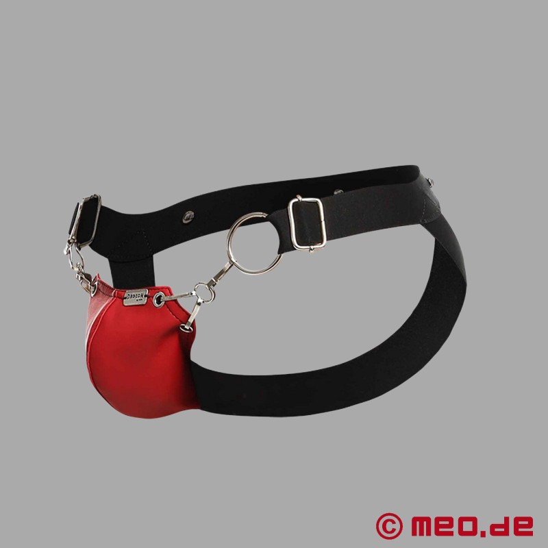 Seksi kırmızı deri jockstrap - ilk görüşte baştan çıkarma! - 5