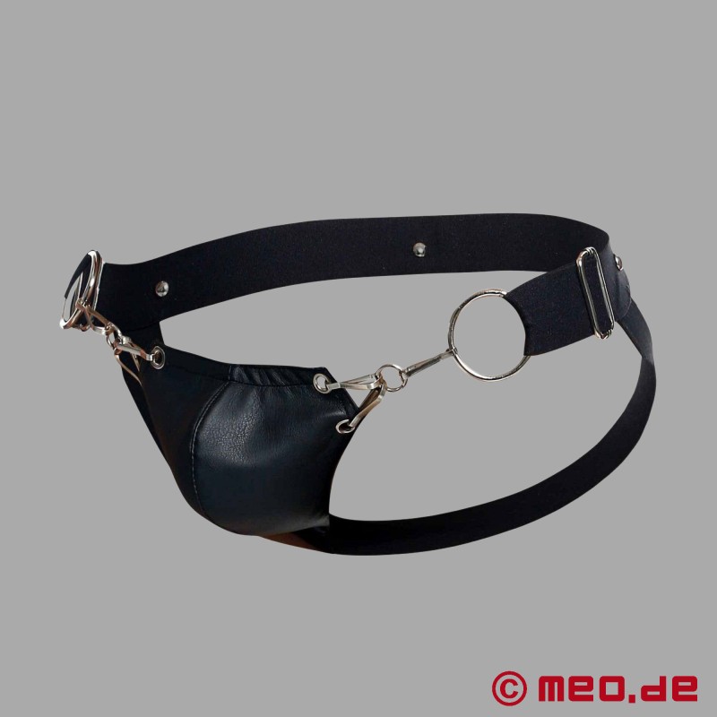 Sexig jockstrap i svart läder - oemotståndligt maskulin! - 6