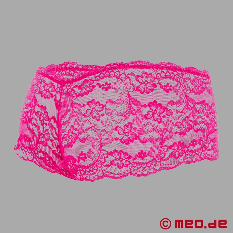 Rose Lace Mini Shorts™ - Rózsaszín csipke fehérnemű férfiaknak a MEO®-tól - 5