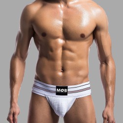 Athletic Jockstrap - Branco. Cintura larga. Impressiona. - Thumbnail