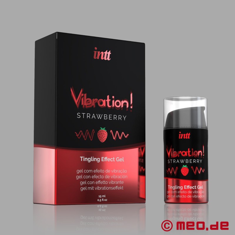 INTT - Vibration! Strawberry Tingling Gel - Çilek aromalı samimi jel - 2