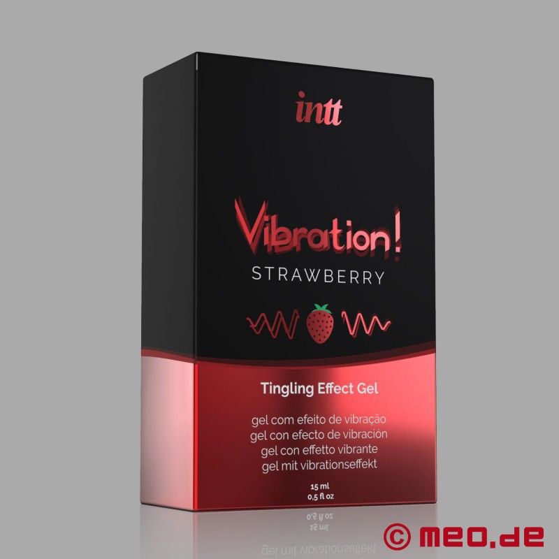 INTT - Vibration! Strawberry Tingling Gel - Intieme gel met aardbeiensmaak - 7