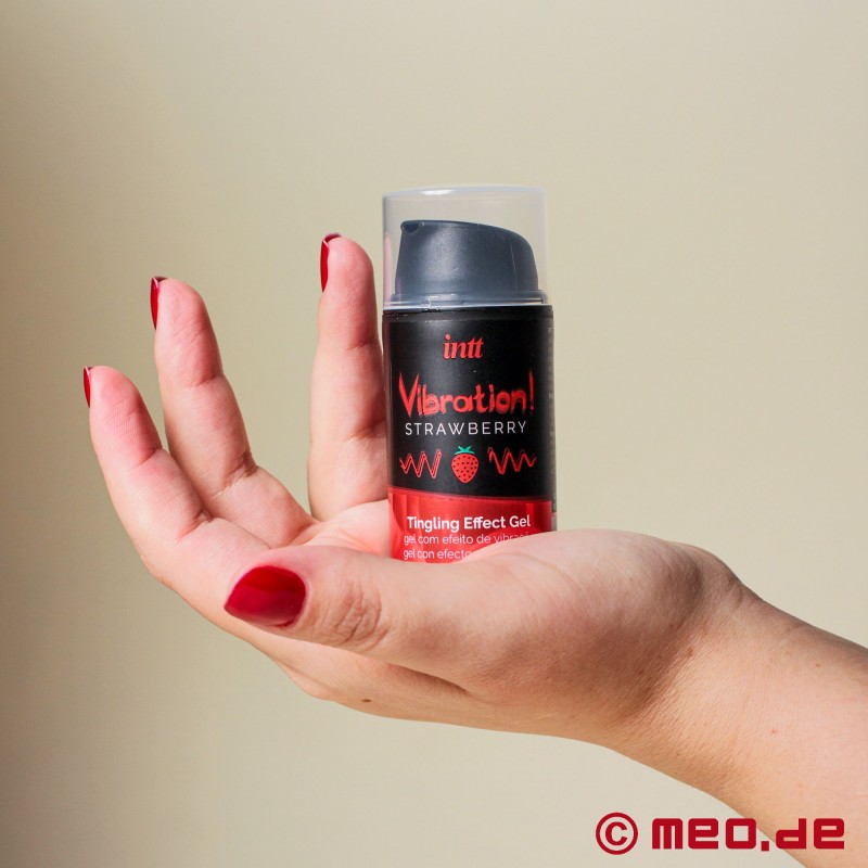 INTT - Vibration! Strawberry Tingling Gel - Intim zselé eper ízzel - 8