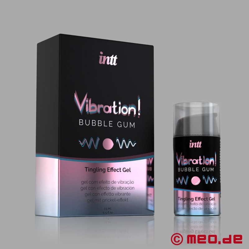INTT - Vibrasjon! Bubble Gum Tingling Gel - Intim gel med tyggegummismak - 3