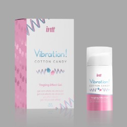 INTT - Vibration! Cotton Candy Tingling Gel - Gel íntimo com sabor a algodão doce