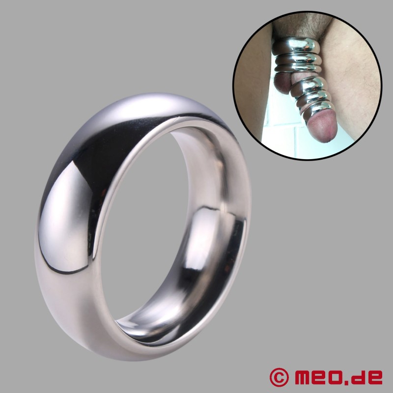 Cock Ring Donut ROYAL – Glans Ring, Penis Ring & Ball Stretcher in Premium Stainless Steel - 1
