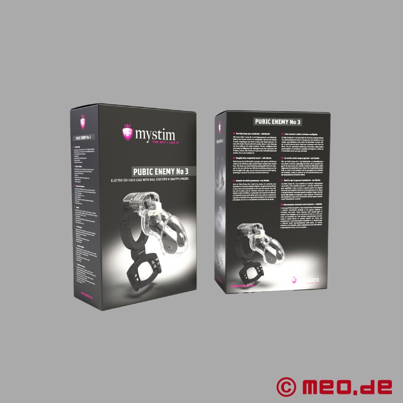 Mystim Pubic Enemy™ No. 3 – Cage de chasteté avec électrostimulation et fonction CBT - 2