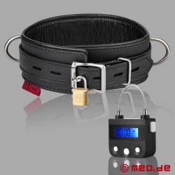 BDSM Halsband abschließbar aus Leder - Self Bondage - Thumbnail