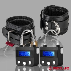 レザー製足枷（セルフ・ボンデージ用、タイムロック機能付き - Thumbnail