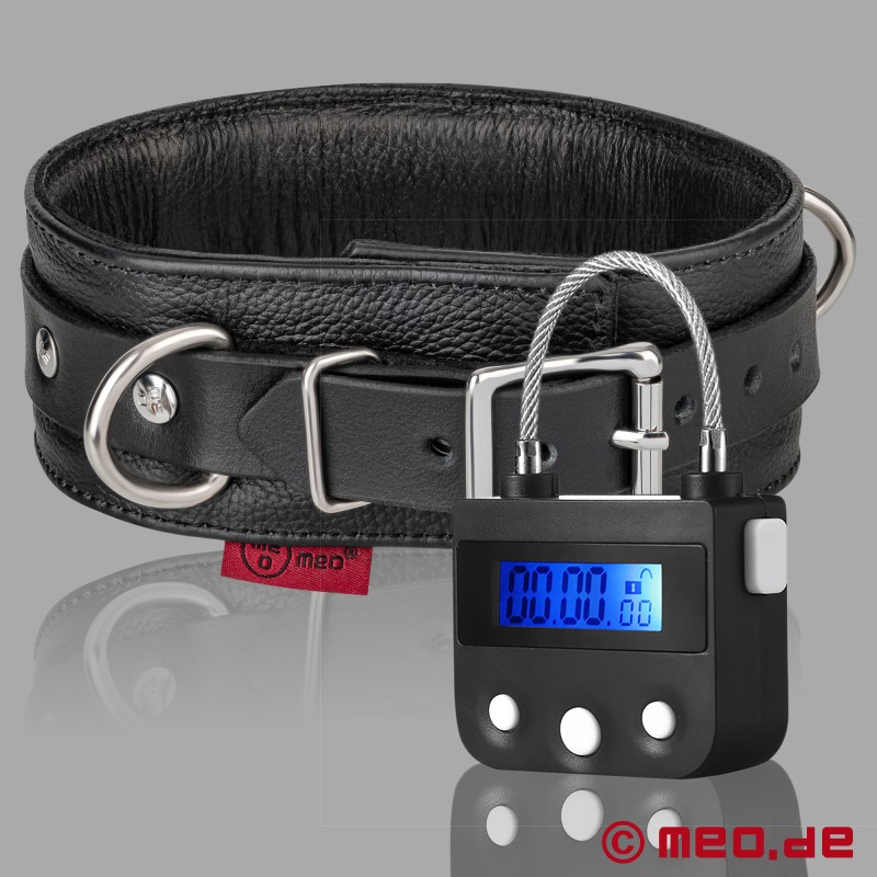 Collier de bondage verrouillable avec cadenas à minuterie - 1