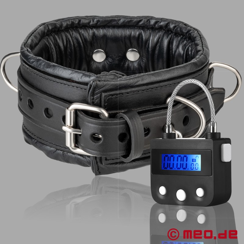 Collier de bondage San Francisco avec cadenas à minuterie - 1