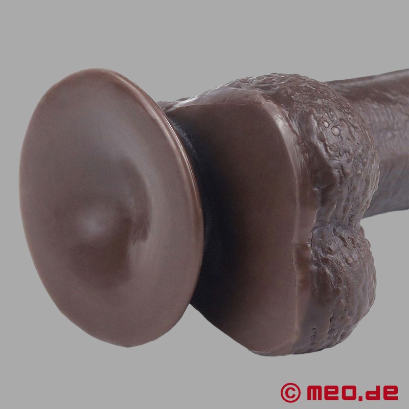 TrueFlesh™ 17,5 cm - Hiperrealisztikus fekete dildó - 8