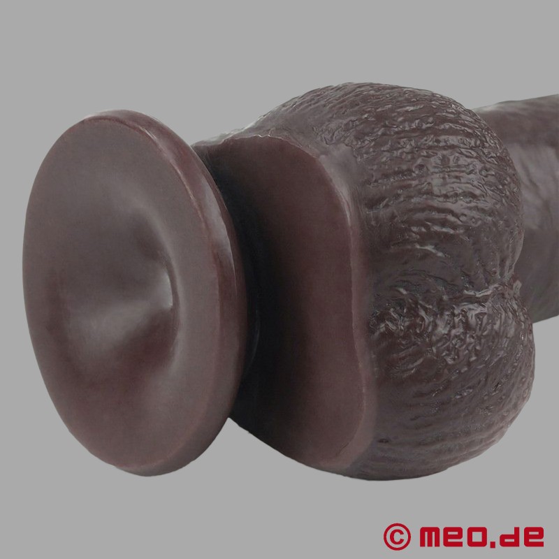 TrueFlesh™ 23 cm - Dildo preto hiper-realista - 5