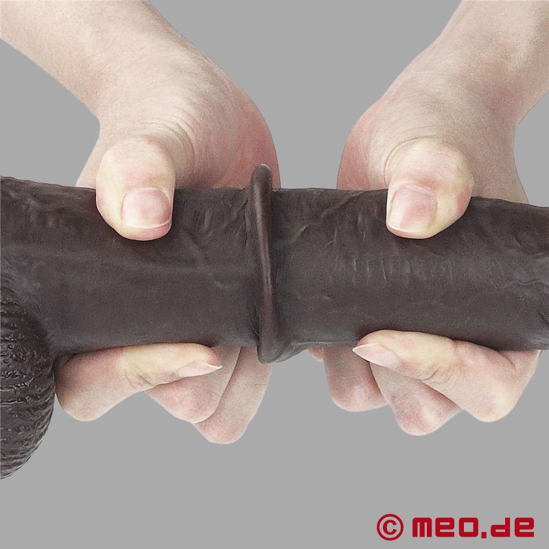 TrueFlesh™ 23 cm - Hyperrealistische zwarte dildo - 10