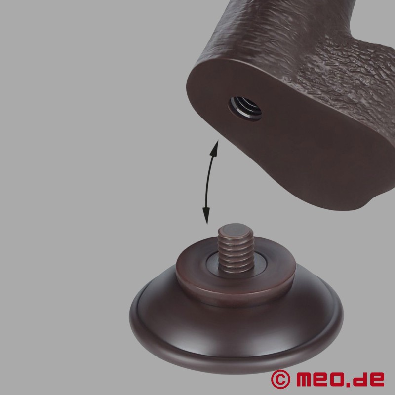 TrueFlesh™ 24 cm - Hyperrealistisk svart dildo - 8