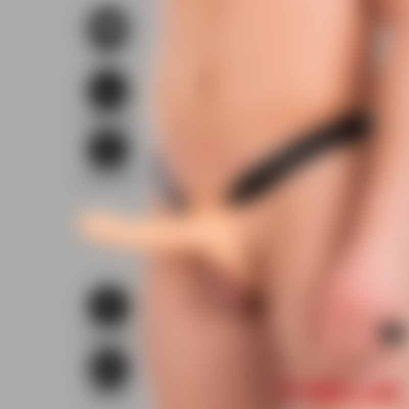 Strap-on - INFERNO™ - con dildo cavo lungo 18 cm e vibrazione a controllo remoto. - 5