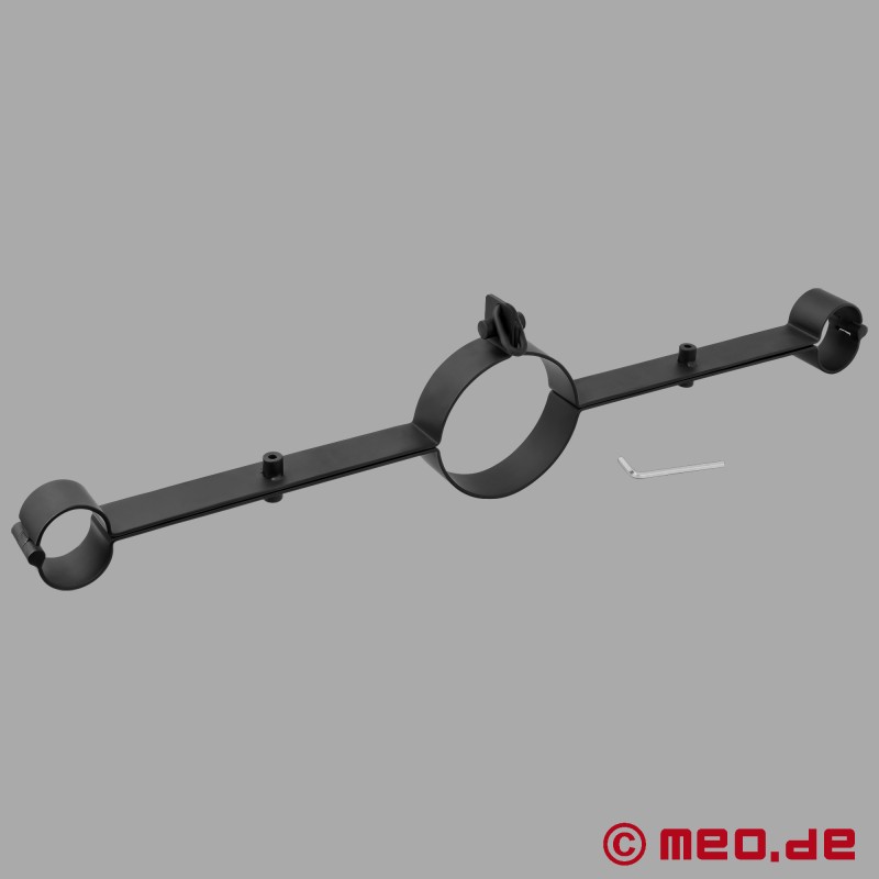 MEO® Hardline™ - Schandpaal met metalen nekbanden en polsboeien - 2