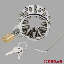 Iron Maiden von Dr. Sado - CBT - Cockring und Ballstretcher mit Spikes - Thumbnail