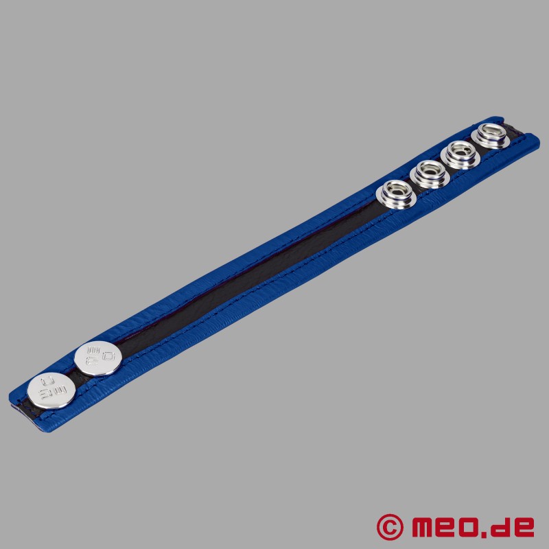 Cockring réglable en cuir - bleu - HankyCode™ - 2