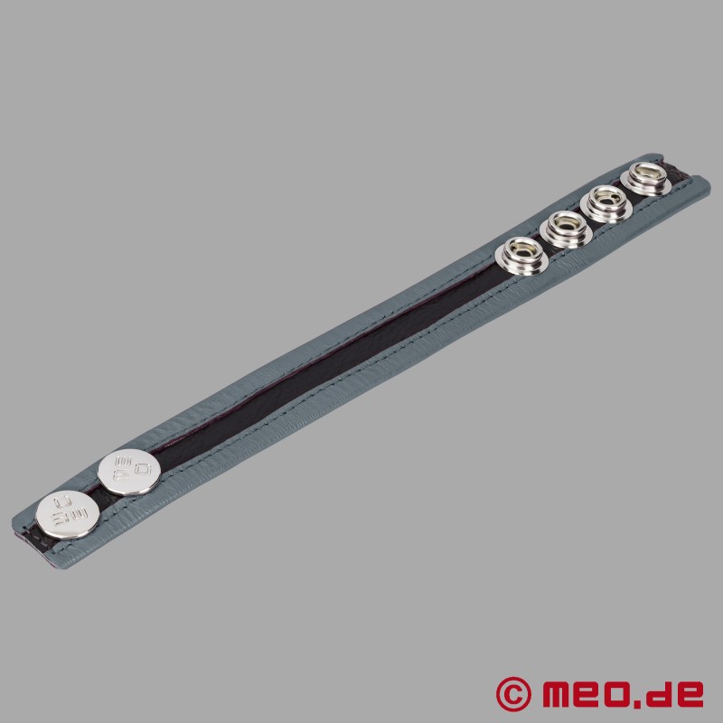 Inel reglabil din piele - gri - HankyCode™ - 2