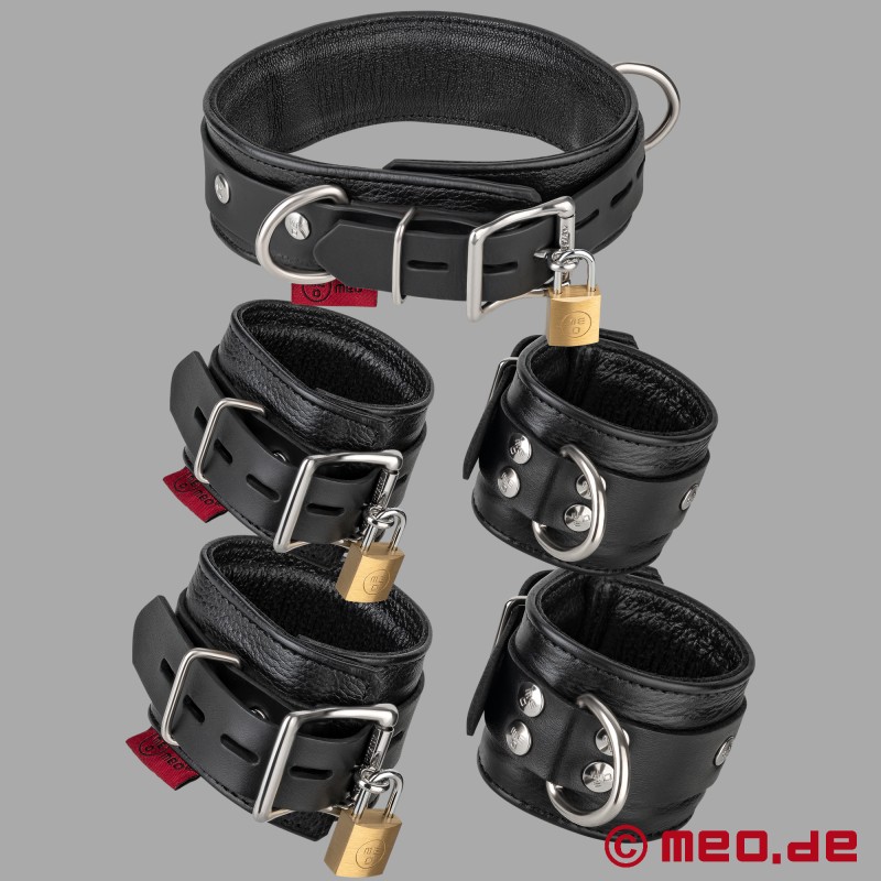 MEO® MasterBond™ - Conjunto completo de bondage em couro genuíno - 7