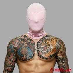 Ružová BDSM fetiš maska - nepriehľadná spandexová maska - Thumbnail