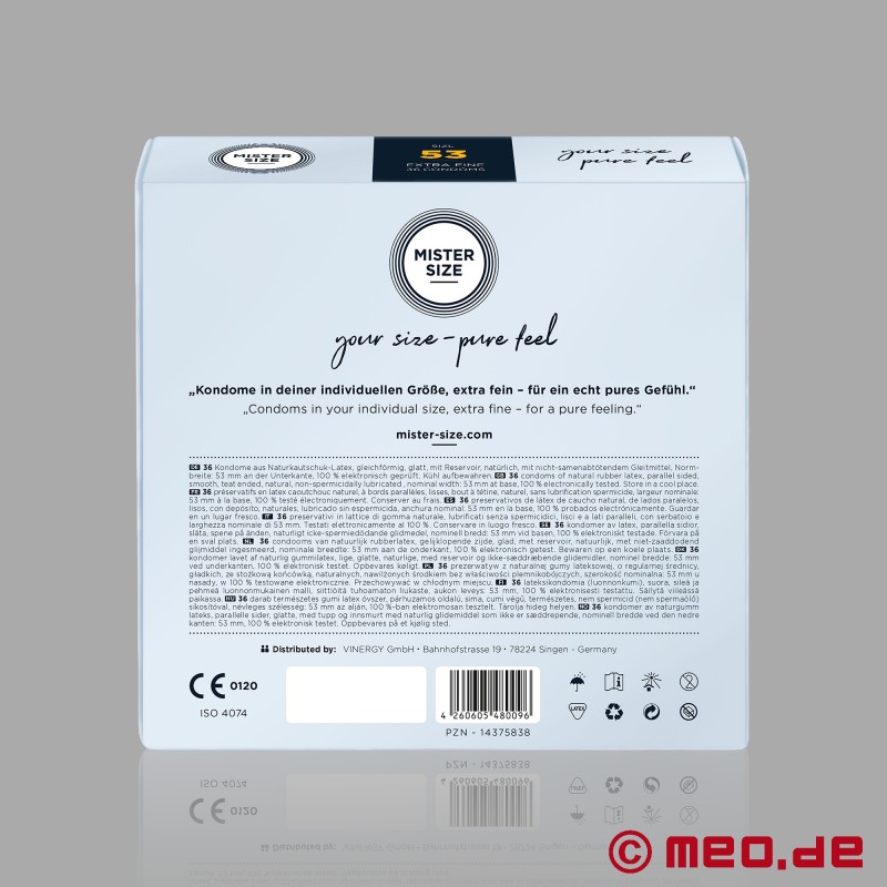 MISTER SIZE™ prezervatifler, 53 mm, 36 parça - 2
