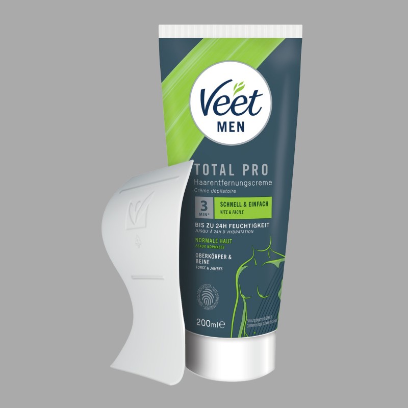 Veet Men Total Pro™ Hair Removal Cream (200 ml/6.8 fl oz) - 2