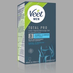Veet Men Total Pro™ Intimate Hair Removal Kit (150 ml/5.1 fl oz)