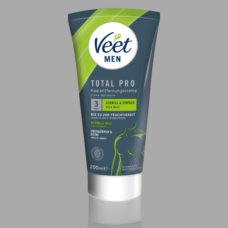 Veet Men Total Pro™ hårfjerningscreme, 200 ml - 1