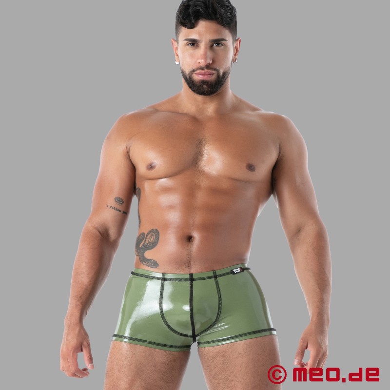 Khaki latexový Latex Trunk - SecondSkin™ - Latexové oblečení z Paříže - 2