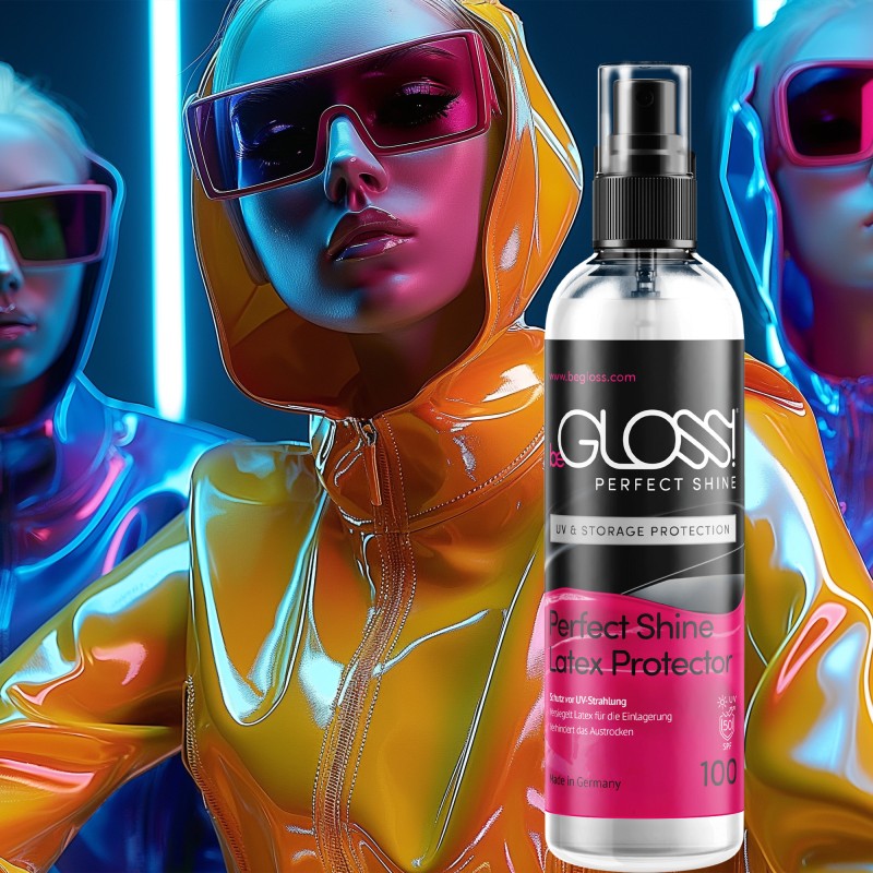 beGLOSS® Perfect Shine™ - Spray de polissage pour vêtements en latex (fini satiné mat avec protection UV) - 1