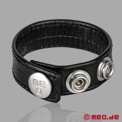 Cockring regolabile in pelle - nero - HankyCode™ - Thumbnail