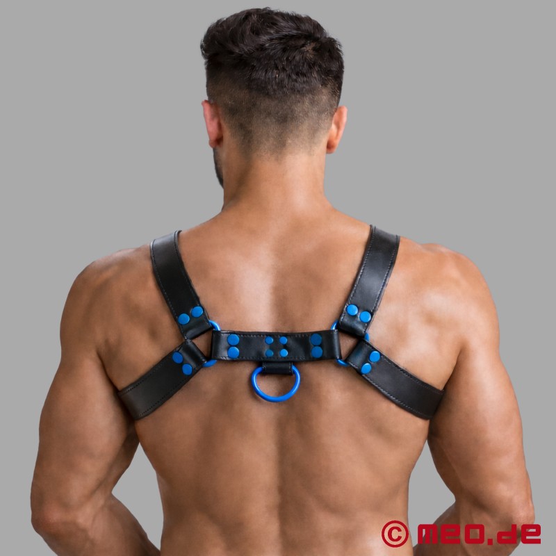 Lædersele til mænd - sort/blå - FetishGear™ by MEO® - 3