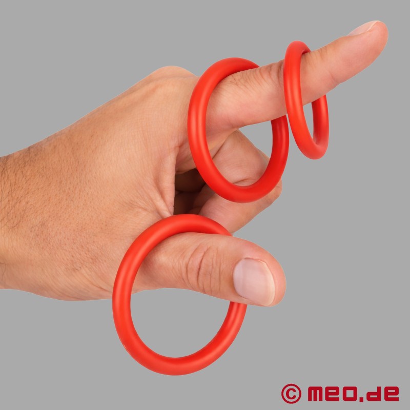 Sarkans gumijas gredzens - CAZZOMEO® Classic - 2