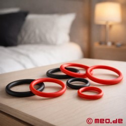 CAZZOMEO - Rode rubberen cockring - Thumbnail