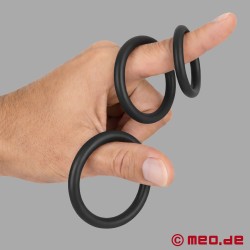 Schwarzer Penisring aus Gummi - CAZZOMEO® Classic - Thumbnail