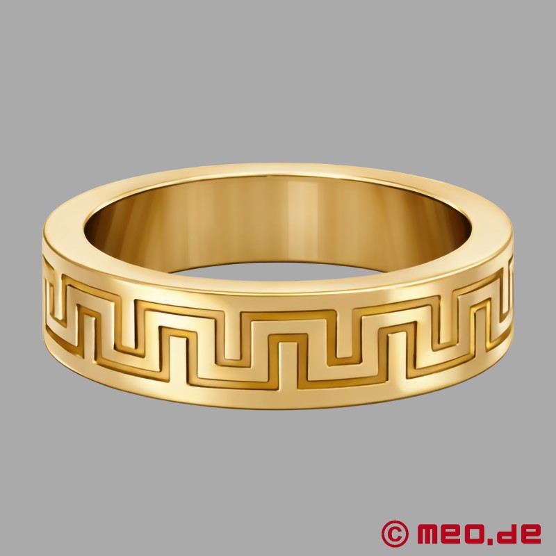 Cockring di lusso con motivo "La Greca" - colore oro - 4