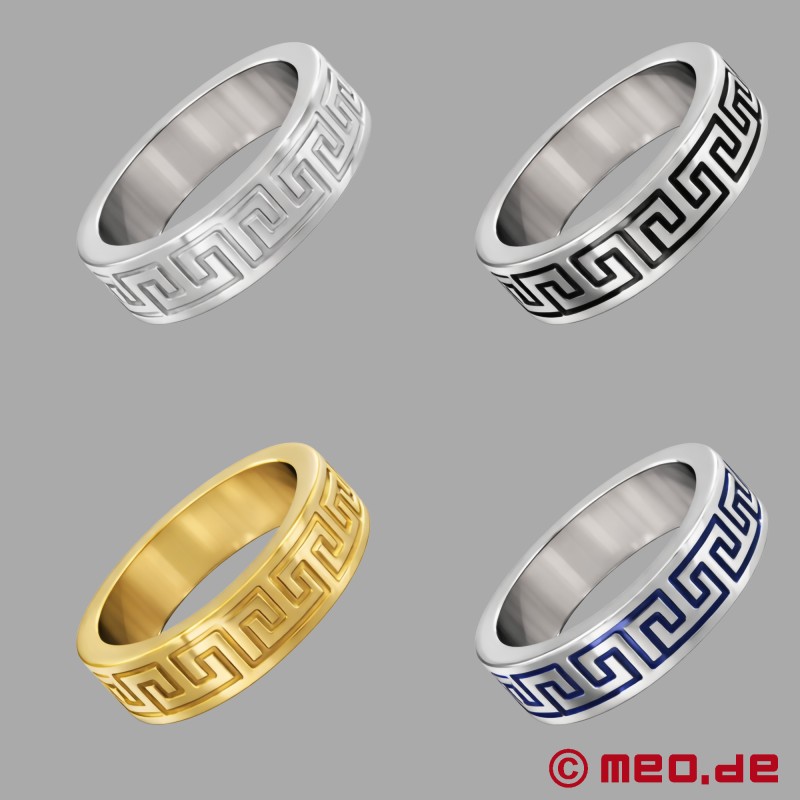 Cockring de lujo con motivo «La Greca» - color dorado - 6