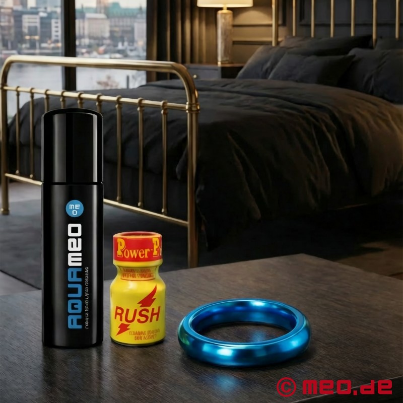 Kukring i metall - Alphamale® - blå - 2