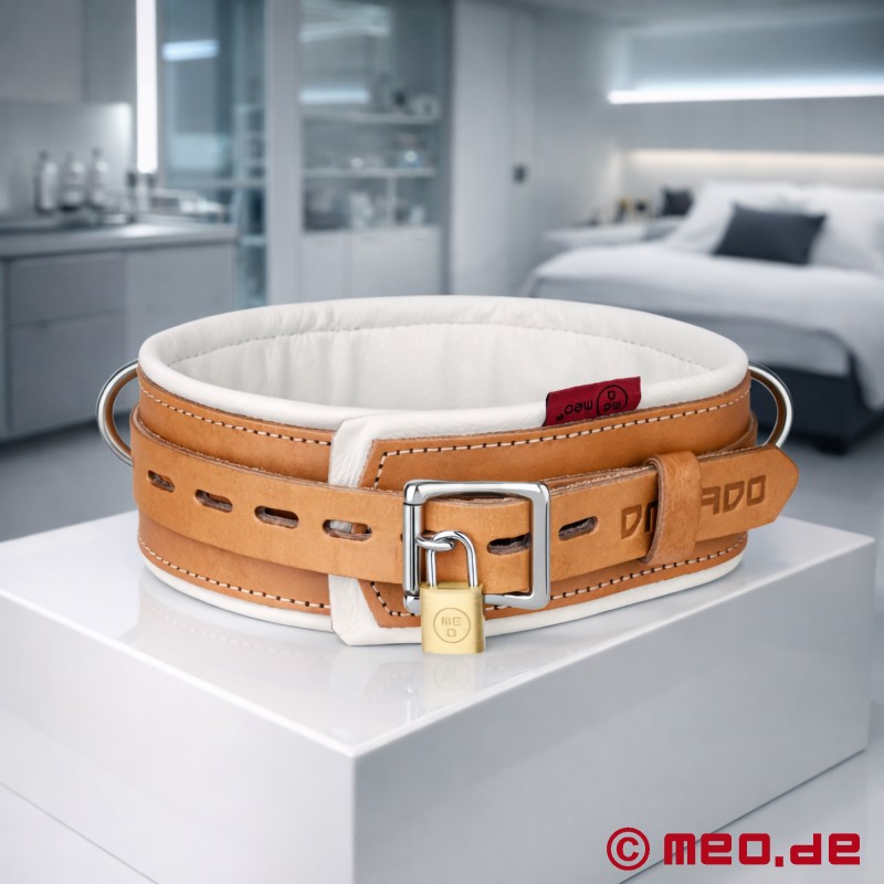 Låsbart halsband i läder - Edition Dr. Sado® - 2