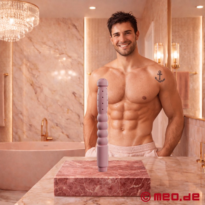 Duș anal de lux pentru irigare anală - Pink Candy - 1