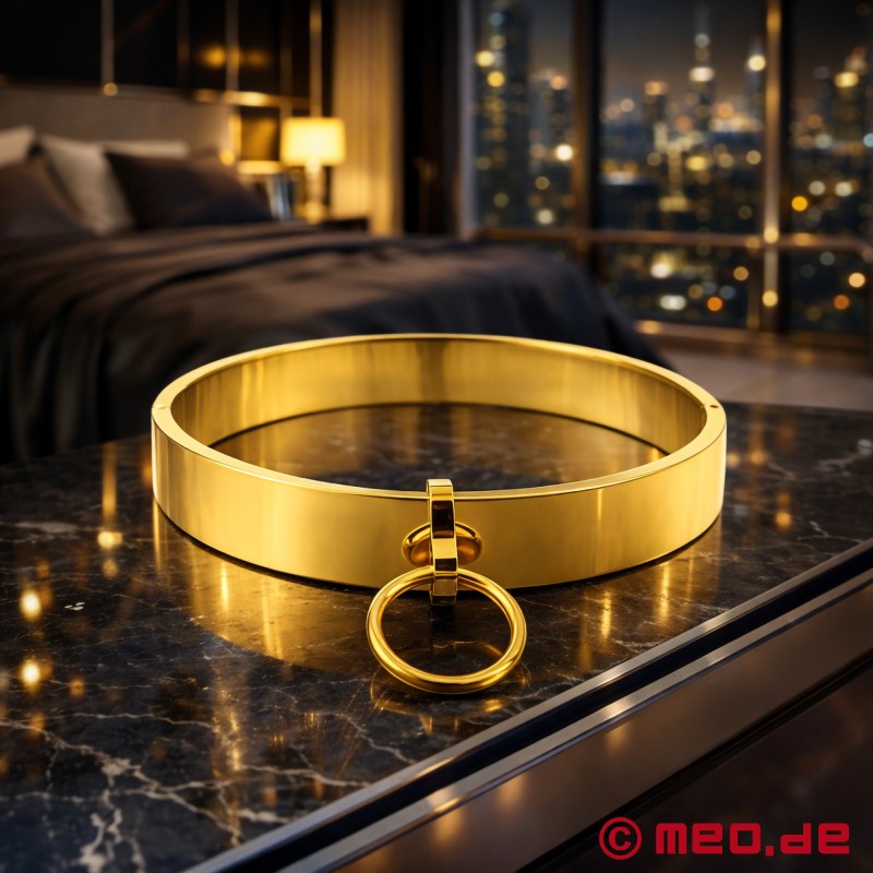 Gyllene BDSM-halsband - 1