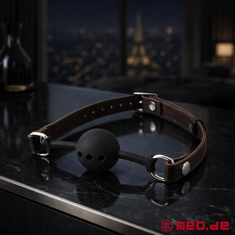 Faubourg – Goatskin Leather & Silicone Ball Gag - 1